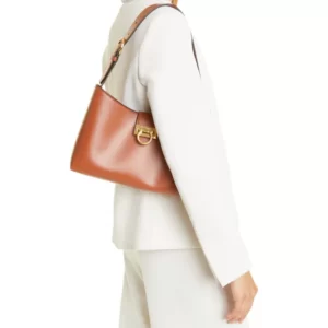 FERRAGAMO – Trifolio Leather Shoulder Bag