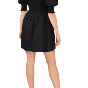 1.STATE – Puff Sleeve Cotton Poplin Minidress