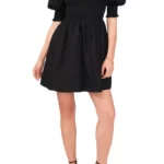 1.STATE – Puff Sleeve Cotton Poplin Minidress