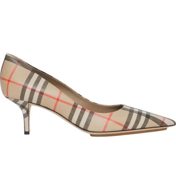 Burberry - Aubri Check Pointed Toe Pump (Women) - Image 10