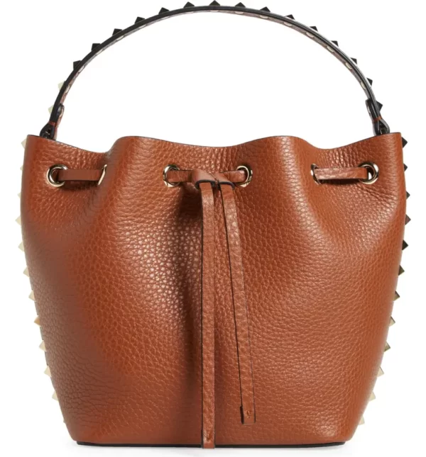 Valentino Garavani - Rockstud Leather Bucket Bag