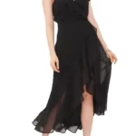 1.STATE – Metallic Dot Ruffle High-Low Maxi Dress