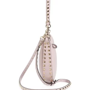 Valentino Garavani – Small Rockstud Leather Hobo Bag