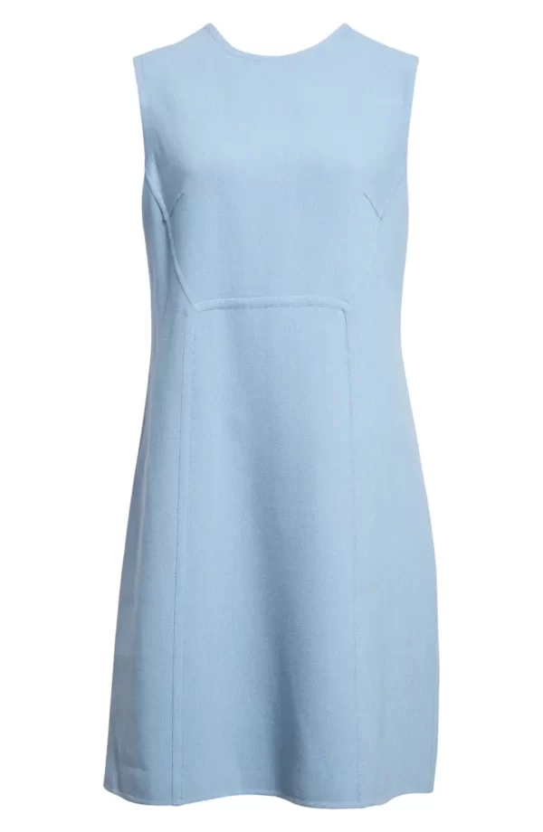 Michael Kors Collection - Stretch Wool Blend Crepe Shift Dress - Image 5