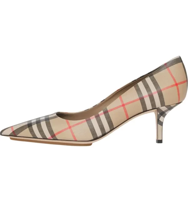 Burberry - Aubri Check Pointed Toe Pump (Women) - Image 9