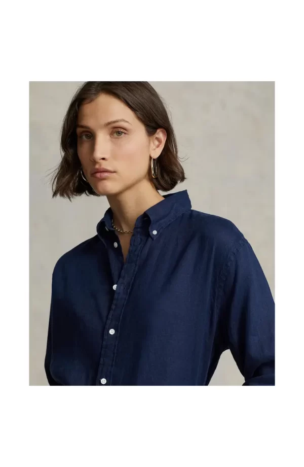 Polo Ralph Lauren - Indigo Linen Button-Down Shirt - Image 3