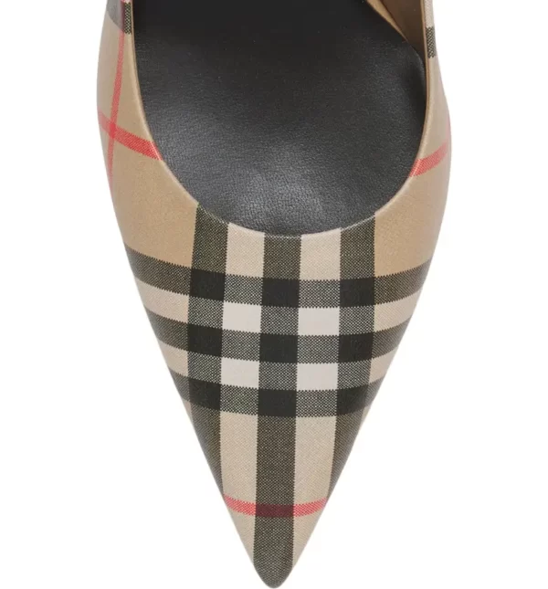 Burberry - Aubri Check Pointed Toe Pump (Women) - Image 7