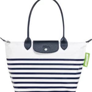 Longchamp - Small Le Pliage Marinière Recycled Nylon Canvas Shoulder Tote