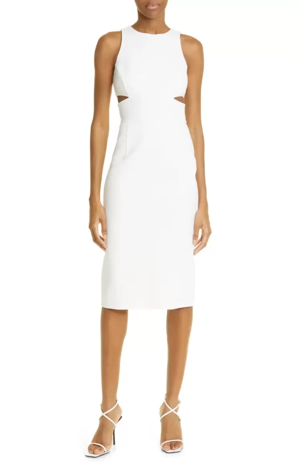 Michael Kors Collection - Cutout Wool Blend Sheath Dress