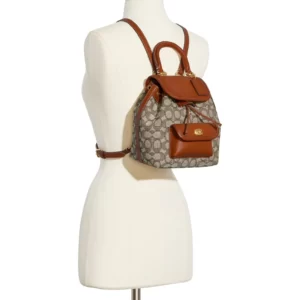 COACH – Riya Signature Jacquard & Leather Backpack