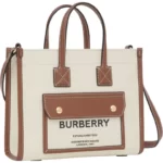 Burberry – Mini Towner Horseferry Print Canvas & Leather Tote