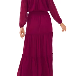 1.STATE – Halter Long Sleeve Maxi Dress