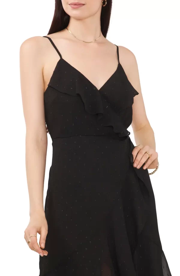 1.STATE - Metallic Dot Ruffle High-Low Maxi Dress - Image 3