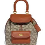 COACH – Riya Signature Jacquard & Leather Backpack