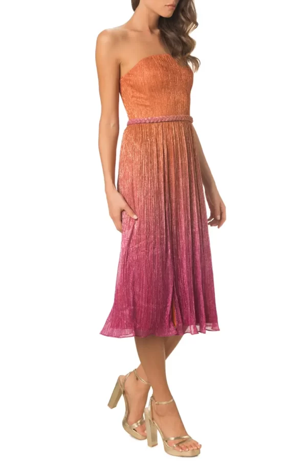 Dress the Population - Haldis Metallic Ombré Strapless Cocktail Dress - Image 2