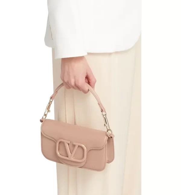 Valentino Garavani - Small Locò Leather Shoulder Bag - Image 3