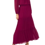 1.STATE – Halter Long Sleeve Maxi Dress