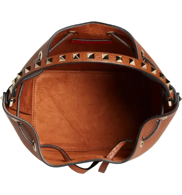 Valentino Garavani - Rockstud Leather Bucket Bag - Image 5