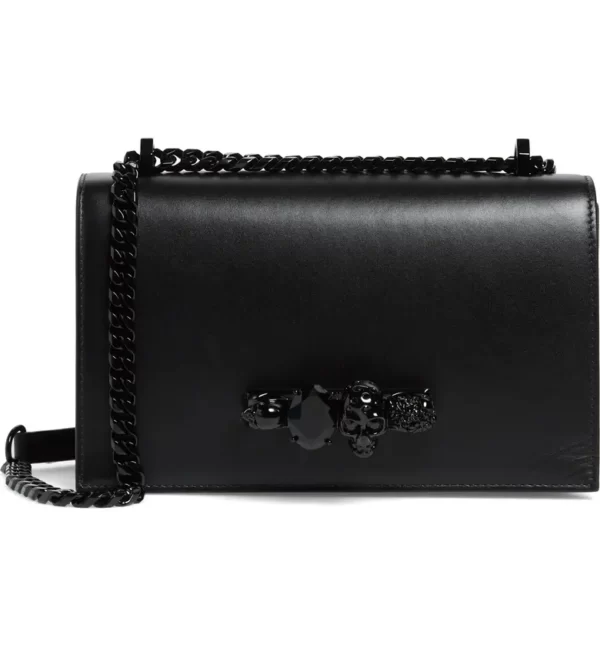 Alexander McQueen - Blackout Leather Crossbody Knuckle Bag (GROUP BUY)