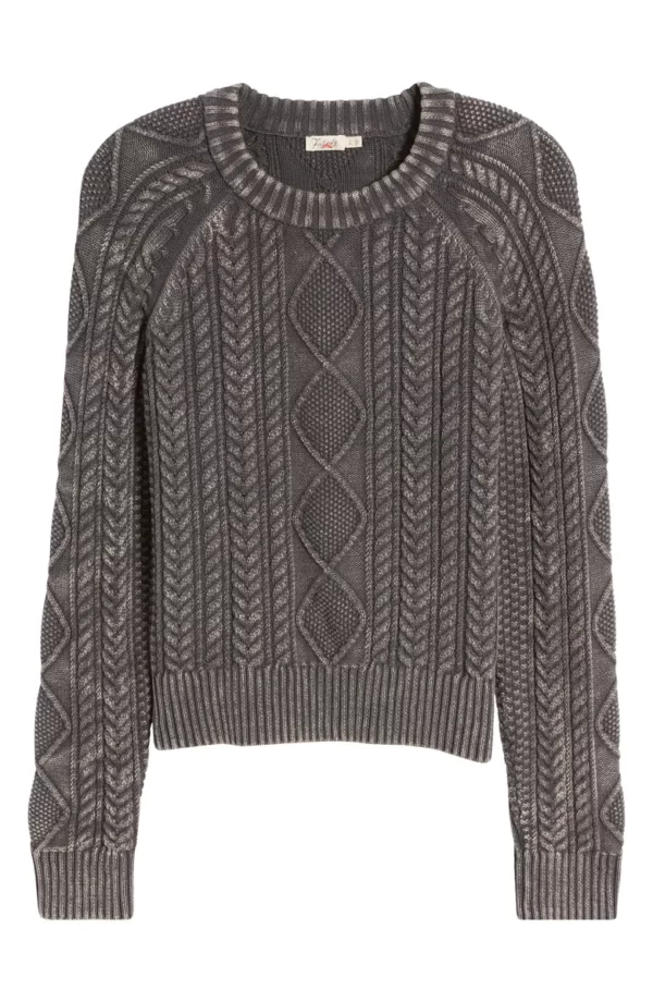 Faherty - Sunwash Organic Cotton Cable Crewneck Sweater - Image 5