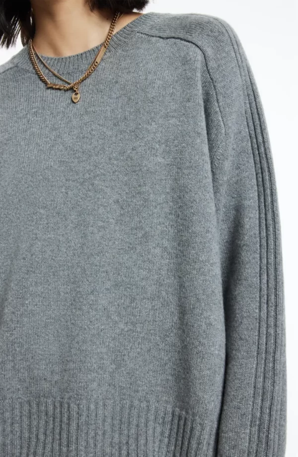 AllSaints - Kiera Fray Edge Cashmere & Wool Crewneck Sweater - Image 4