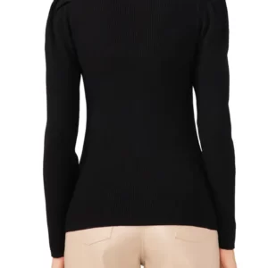 Halogen® – Lace Trim Rib Stitch Sweater