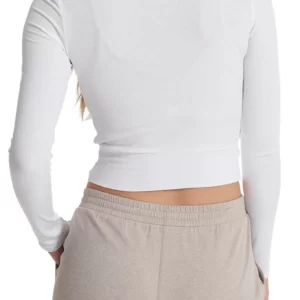 Vuori – Rib Long Sleeve Twist Front Crop T-Shirt