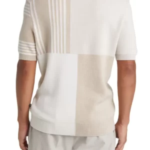 Ted Baker London – Colorblock Quarter Zip Wool Polo Sweater