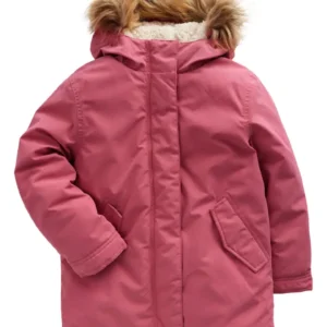 Mini Boden - Kids' Authentic High Pile Fleece Lined Parka with Faux Fur Trim