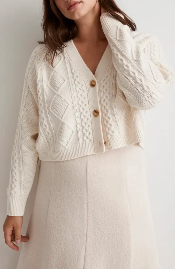 Madewell - Cable Crop Cardigan - Image 3