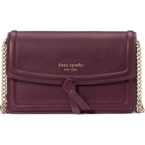 kate spade new york - knott pebbled leather flap crossbody bag