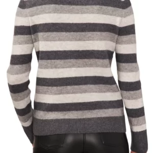 Halogen® – Sequin Stripe Mock Neck Sweater