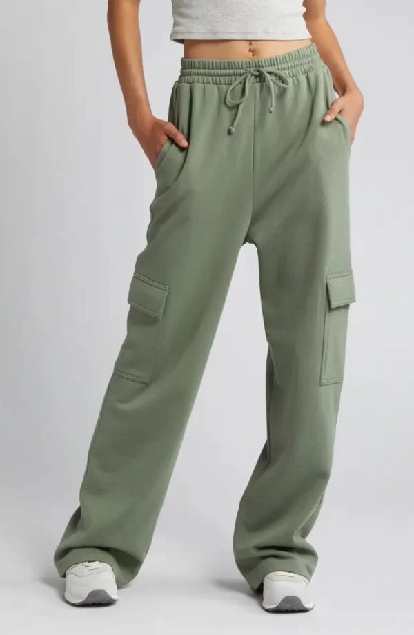 BP. - Wide Leg Cargo Sweatpants - Image 2