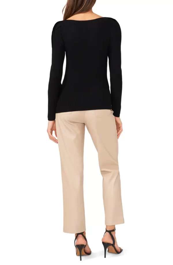 Halogen® - Lace Trim Rib Stitch Sweater - Image 5