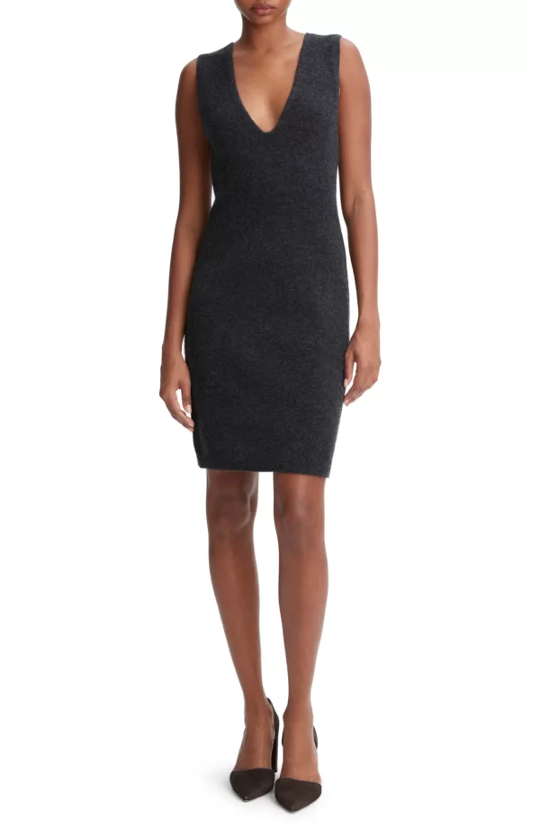 Vince - V-Neck Sleeveless Sweater Dress