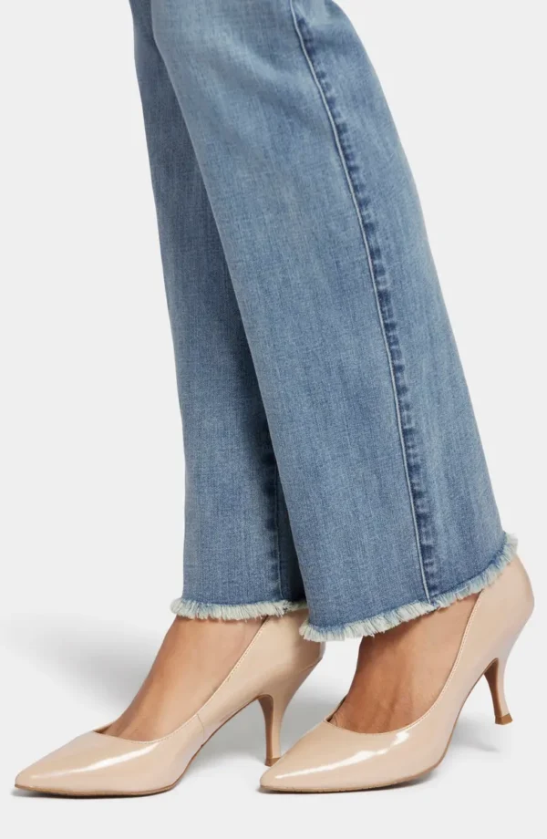 NYDJ - Marilyn High Waist Fray Hem Straight Leg Jeans - Image 5