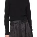 Vince – V-Neck Wool & Cashmere Crop Sweater