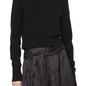 Vince - V-Neck Wool & Cashmere Crop Sweater