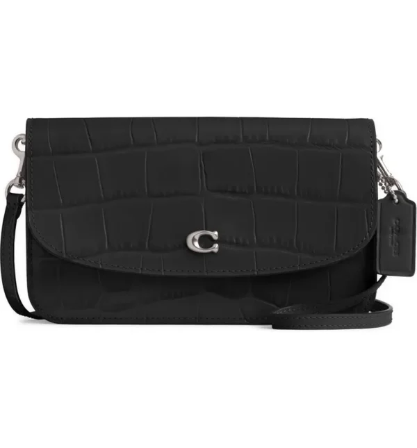COACH - Hayden Croc Embossed Leather Convertible Crossbody Bag