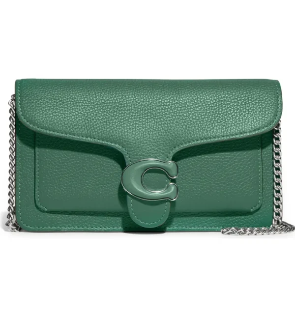 COACH - Tabby Polished Pebble Leather Chain Crossbody Bag