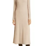 Vince – Rib Mock Neck Long Sleeve Knit Dress