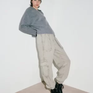 AllSaints – Kiera Fray Edge Cashmere & Wool Crewneck Sweater