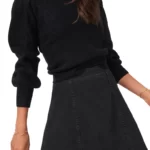 1.STATE – Variegated Cables Crew Sweater