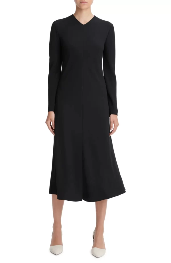 Vince - Bias Cut Long Sleeve Dress