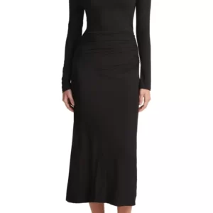 Vince - Long Sleeve Silk Knit Midi Dress