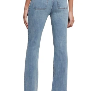 NYDJ – Marilyn High Waist Fray Hem Straight Leg Jeans