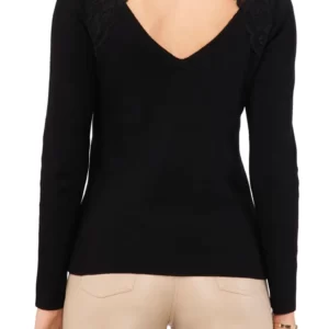 Vince Camuto – Lace Trim Back Cutout Sweater