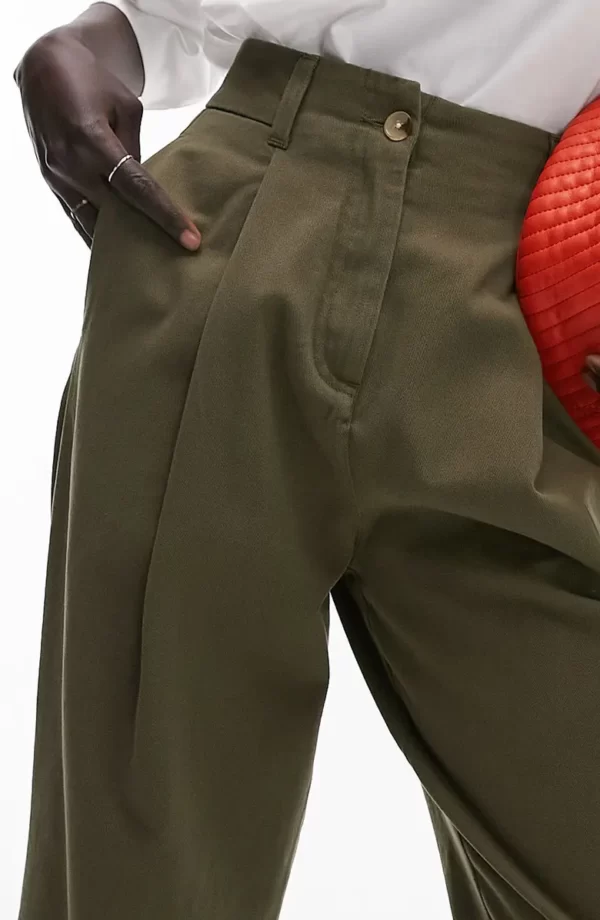 Topshop - Pleated Peg Leg Trousers - Image 4