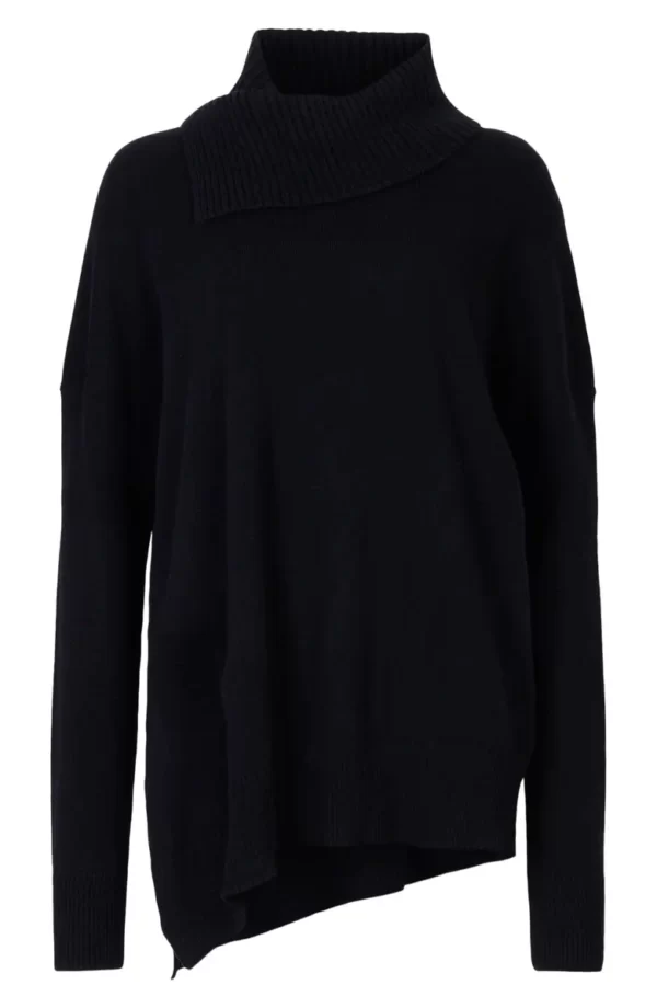 AllSaints - Whitby Cashere & Wool Asymmetric Turtleneck Sweater - Image 3