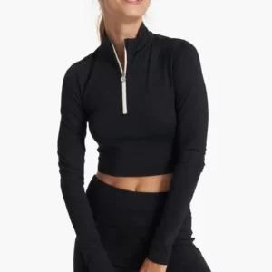 Vuori – Rib Half Zip Crop Pullover